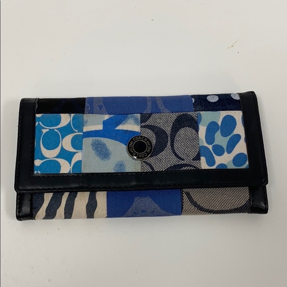 Coach Handbags - Blue Pattern Coach Wallet